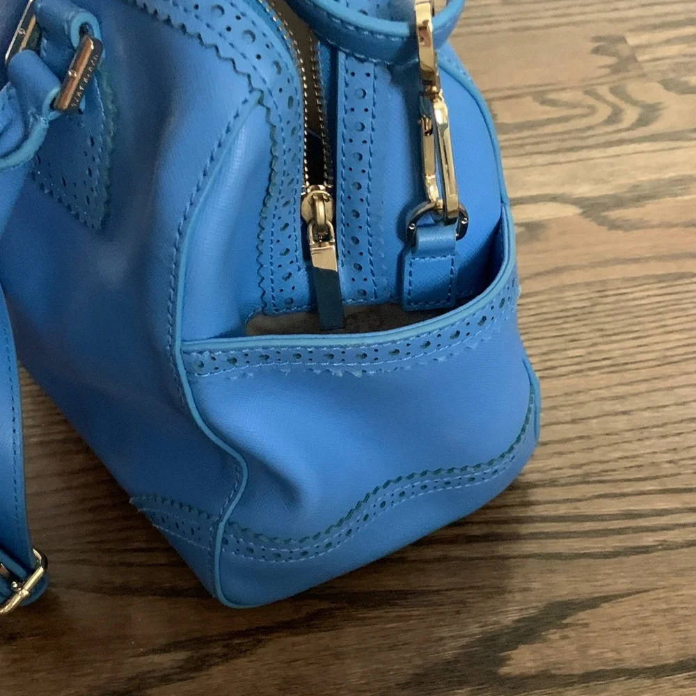 LAST CHANCE! Tory Burch Blue Leather Robinson Spectator Satchel Handbag